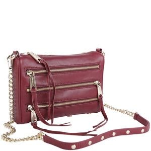 Rebecca Minkoff 5 Zip Crossbody - Wine
